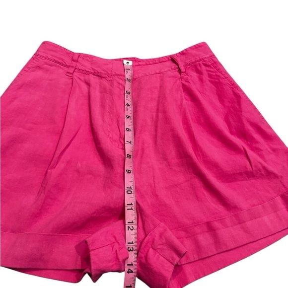 Rag & Bone Womens Shorts Magenta Pink Ivy Linen Blend High Rise Size 4 - Picture 6 of 8